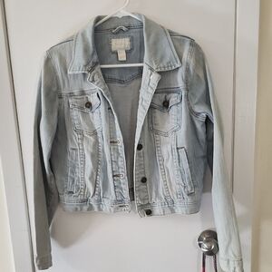 Forever 21 Blue Cropped Jean Jacket